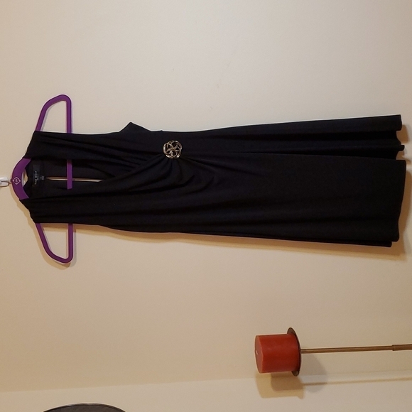 Nine West black halter style mock wrap dress size 4 - Picture 1 of 8